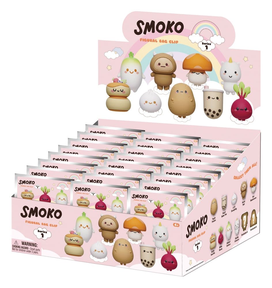 Smoko 3D Foam Bag Clips Serie 1 Display (24 buste) – Portachiavi a sorpresa Monogram Int.