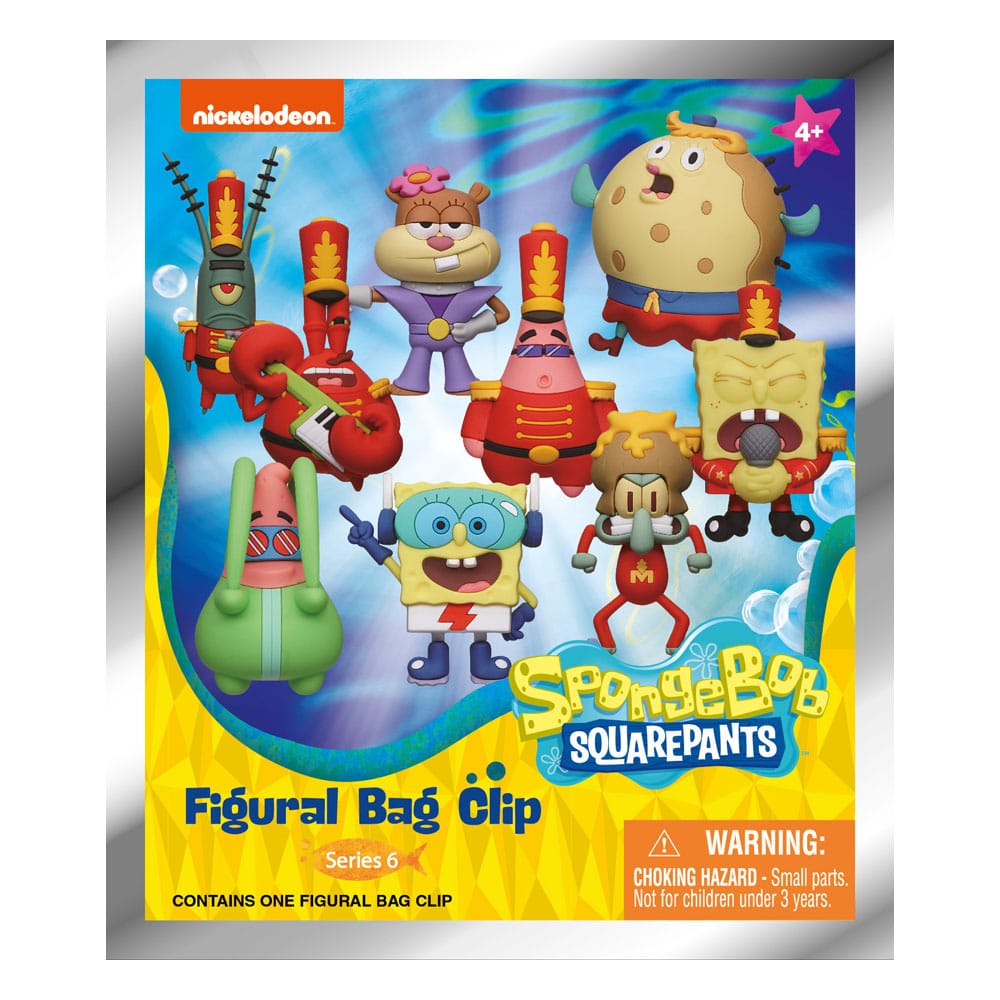 SpongeBob Squarepants 3D PVC Clip per Borse Serie 6 Display (24) - Monogram Int.