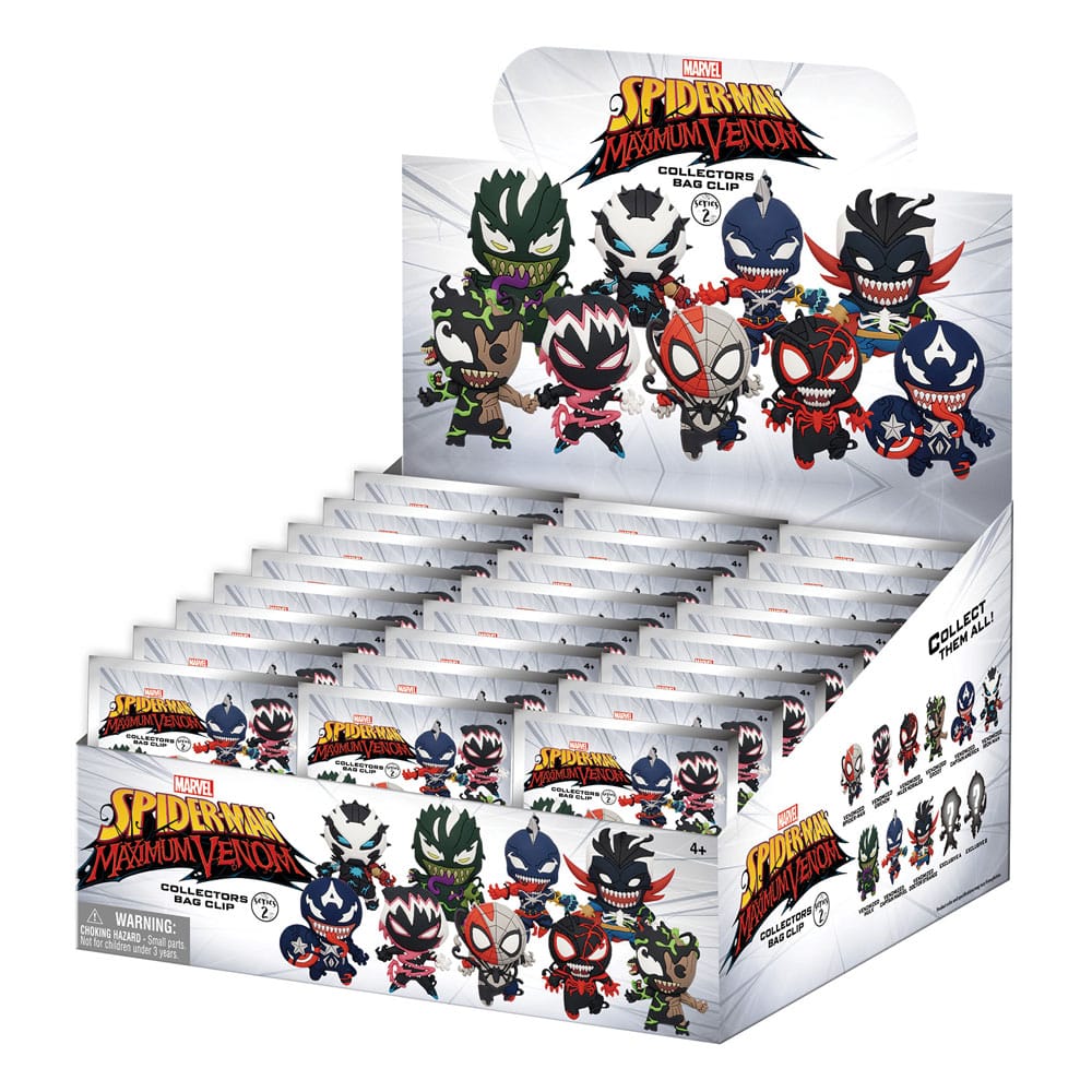 Marvel Venom 3D PVC Portachiavi a Clip Serie 2 Display (24) - Monogram Int.