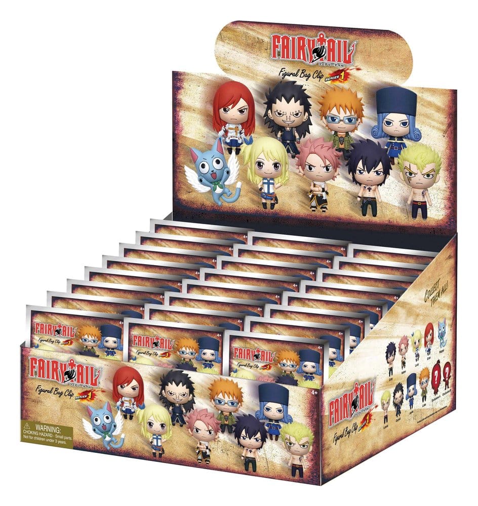 Fairy Tail Portachiavi in Schiuma 3D Serie 1 Display (24) - Monogram Int.