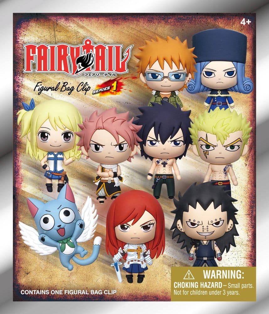 Fairy Tail Portachiavi in Schiuma 3D Serie 1 Display (24) - Monogram Int.