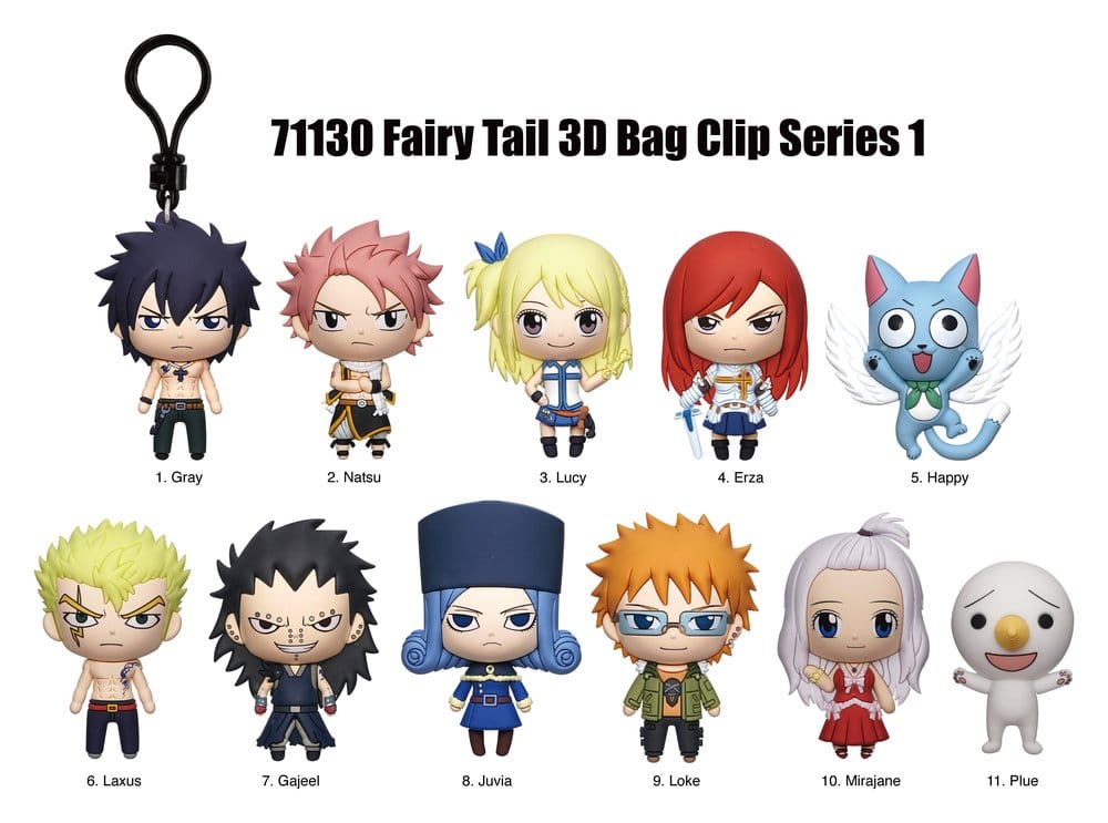 Fairy Tail Portachiavi in Schiuma 3D Serie 1 Display (24) - Monogram Int.
