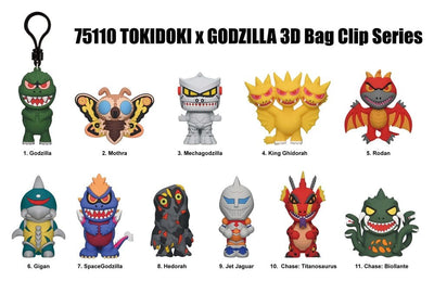 Tokidoki x Godzilla Portachiavi 3D PVC in PVC – Display da 24 buste a sorpresa Monogram