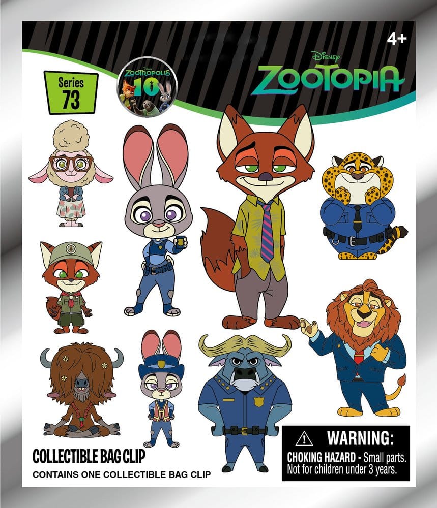 Zootopia Portachiavi in Schiuma 3D - Serie 73 Display da 24 Bustine Cieche Monogram Int.