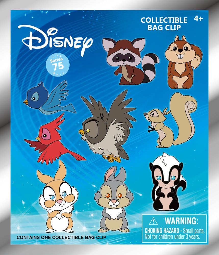Disney Portachiavi 3D PVC Personaggi del Bosco Serie 76 Display (24 buste)
