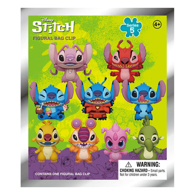 Lilo & Stitch Clip per Borse in PVC Serie 5, Espositore da 24 buste misteriose - Monogram Int.