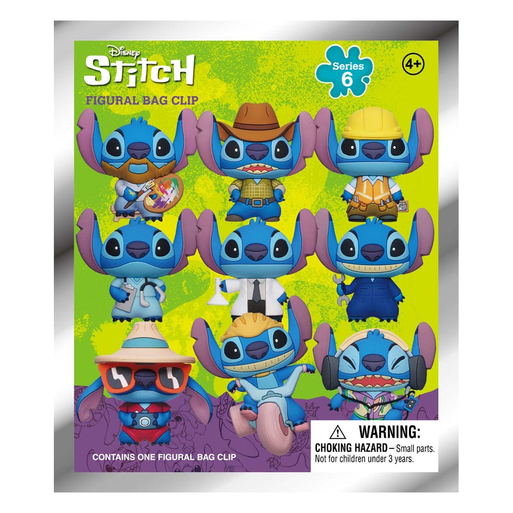 Lilo & Stitch Portachiavi in PVC 3D Serie 6 – Display da 24 bustine a sorpresa Monogram Int.