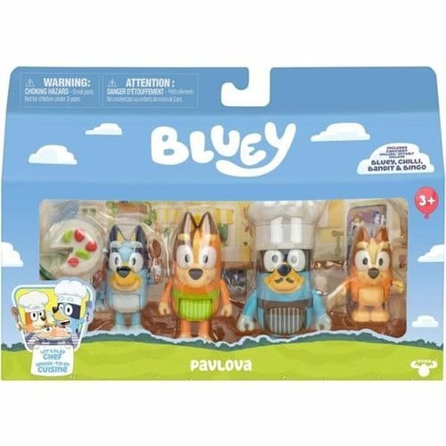 Bluey Let's Play Action Figure 4-pack Chef Pavlova Moose Toys