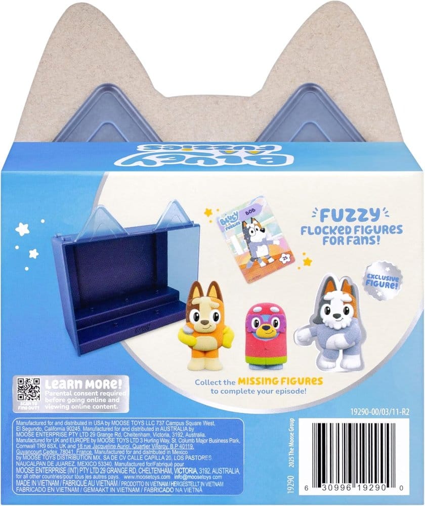 Bluey Fuzzies Espositore da 12 Confezioni Episodi - Moose Toys