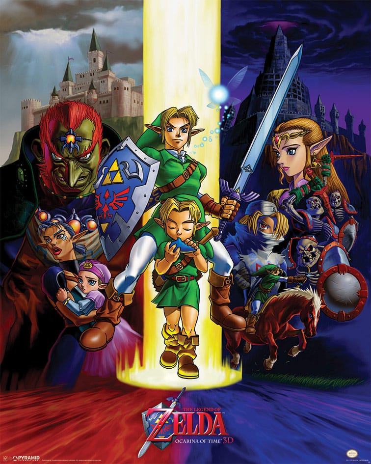 Poster Pack The Legend of Zelda: Ocarina of Time 40 x 50 cm, 4 pezzi, Pyramid International