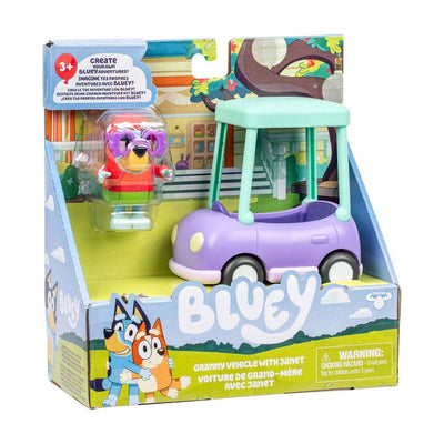 Bluey Mini Figure Playset Janet e Macchina della Nonna - Moose Toys