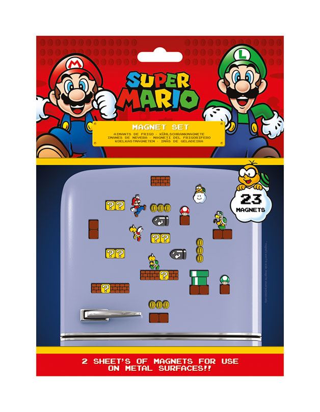 Calamite per Frigorifero Super Mario Mushroom Kingdom, 23 Pezzi, Pyramid International