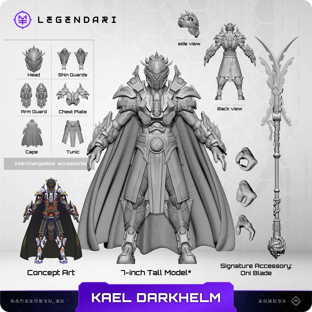 MetaTravelers Legendari Action Figure 1/10 Kael Darkhelm 18 cm