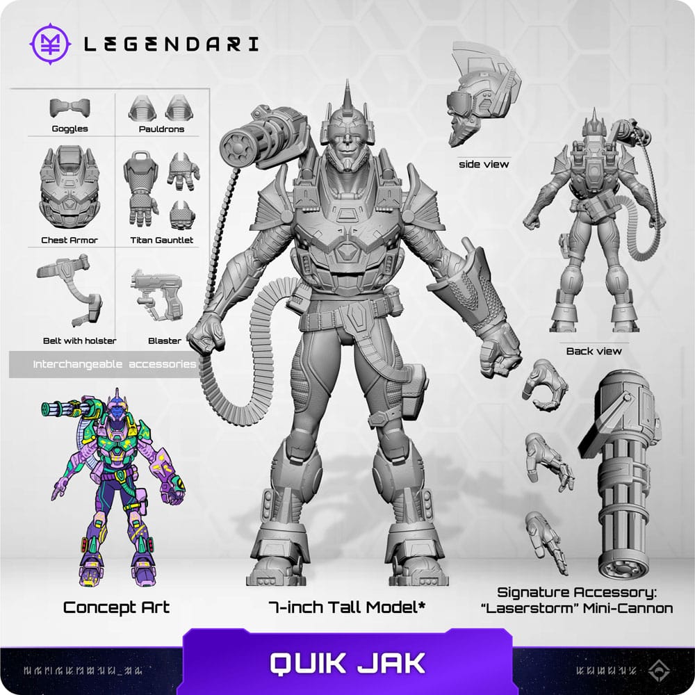 MetaTravelers Legendari Action Figure 1/10 Quik Jak Pale King 18 cm