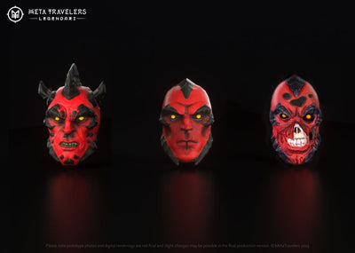 MetaTravelers Legendari Nibiru Villains Head Pack - Set di teste intercambiabili per action figure