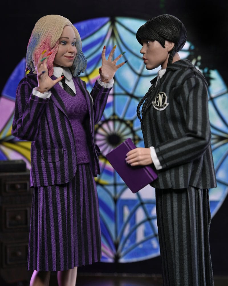 Action Figure 2 Pack Wednesday Addams (Uniforme Nevermore) e Enid Sinclair 20 cm – NECA