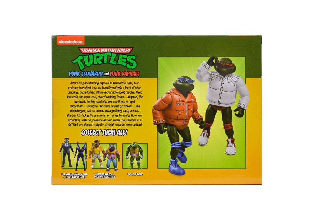 Tartarughe Ninja (Cartoon) Action Figure Punk Leo e Punk Raph, Set da 2, 18 cm