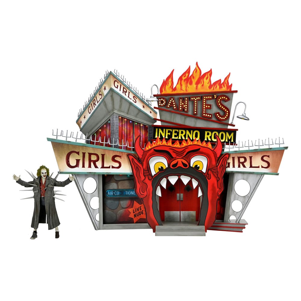 Beetlejuice (1988) Diorama Inferno Room Deluxe Set con Figura Trench con Punte NECA