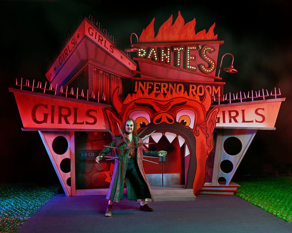 Beetlejuice (1988) Diorama Inferno Room Deluxe Set con Figura Trench con Punte NECA