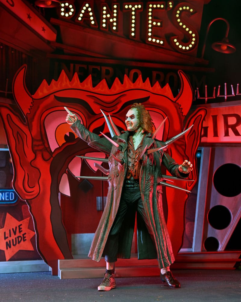Beetlejuice (1988) Diorama Inferno Room Deluxe Set con Figura Trench con Punte NECA