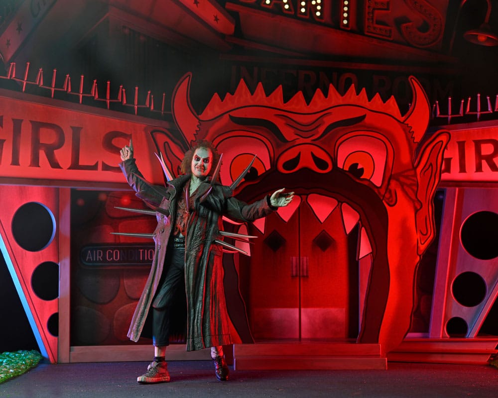 Beetlejuice (1988) Diorama Inferno Room Deluxe Set con Figura Trench con Punte NECA