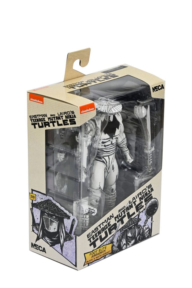 Tartarughe Ninja - Foot Assassin Bianco e Nero, Action Figure 18 cm NECA