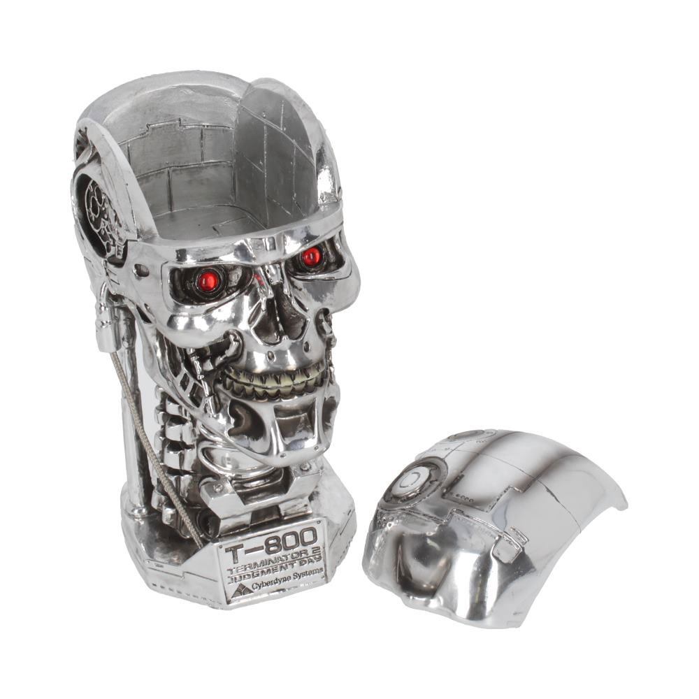 Terminator 2 Scatola Portaoggetti a Forma di Testa, 21 cm, Nemesis Now