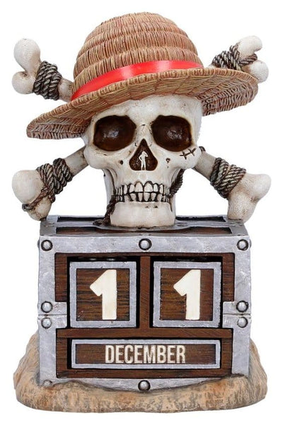 One Piece Calendario Perpetuo Luffy Jolly Roger 16 cm Nemesis Now