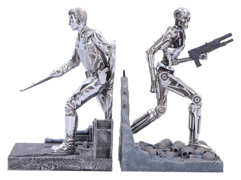 Fermaporte Terminator 2 T-1000 vs T-800 in resina, 19 cm, Nemesis Now