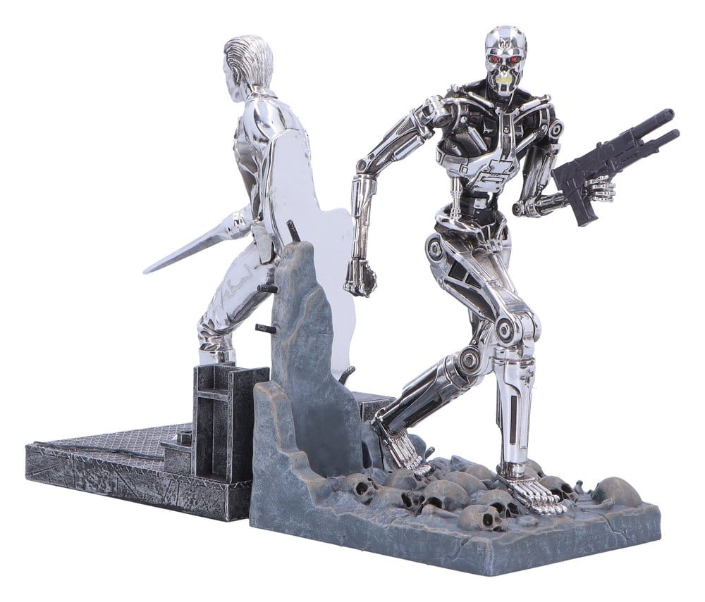 Fermaporte Terminator 2 T-1000 vs T-800 in resina, 19 cm, Nemesis Now