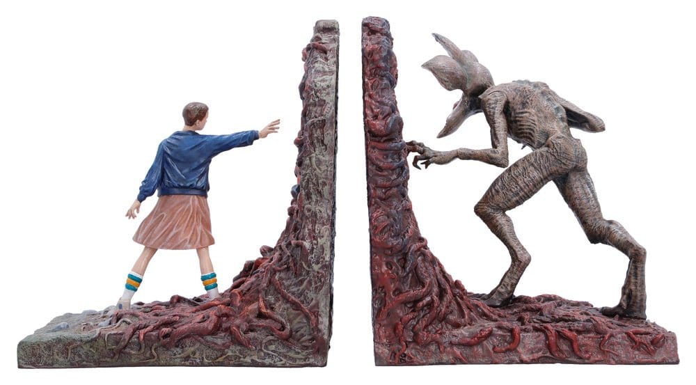 Fermaporte Stranger Things Il Sottosopra con Demogorgone ed Eleven, 18 cm, Nemesis Now