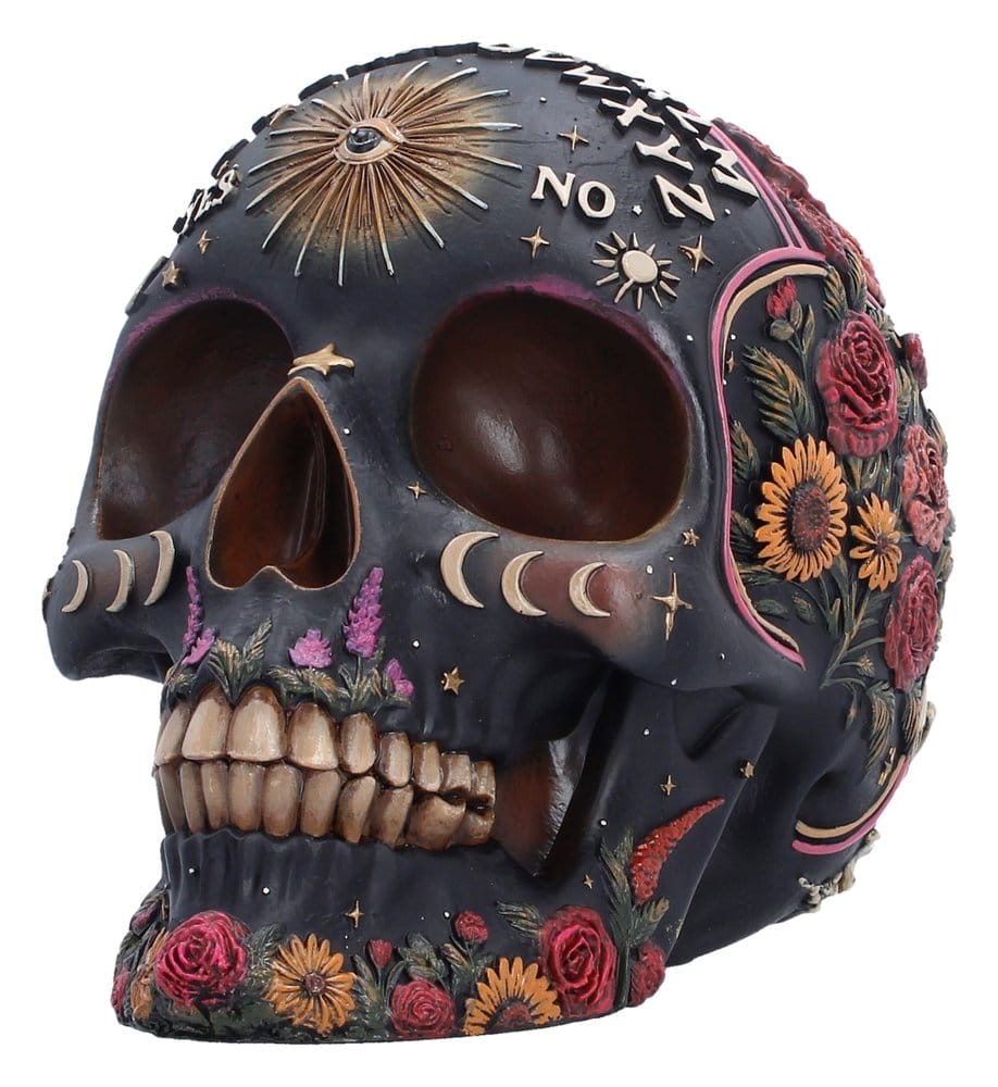 Teschio Spirit Board Skull Bloom Nemesis Now, decorazione da 15 cm