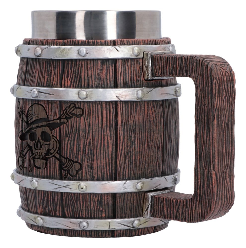 Boccale a botte One Piece con teschio Jolly Roger, 16 cm, Nemesis Now