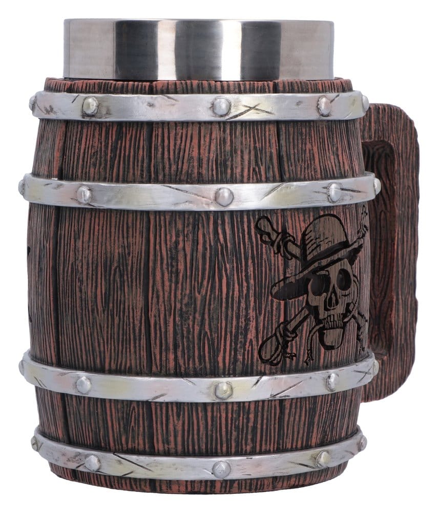 Boccale a botte One Piece con teschio Jolly Roger, 16 cm, Nemesis Now