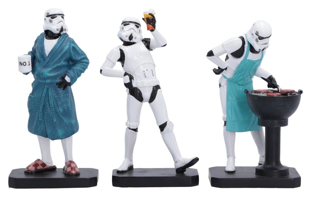 Set di 3 Action Figure Original Stormtrooper Living for the Weekend 11 cm Nemesis Now