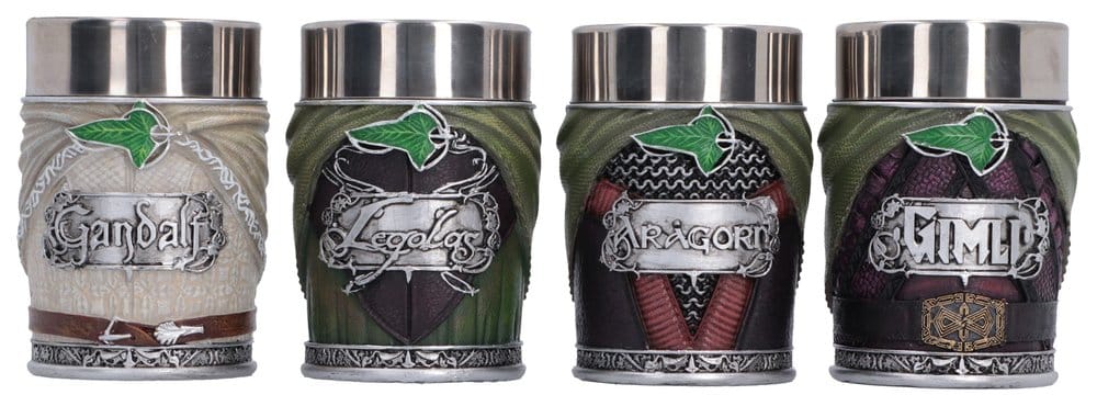 Set di 4 bicchierini Il Signore degli Anelli La Compagnia, Nemesis Now, 4 cm