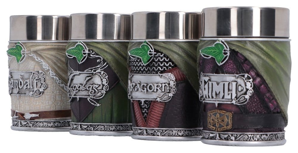 Set di 4 bicchierini Il Signore degli Anelli La Compagnia, Nemesis Now, 4 cm