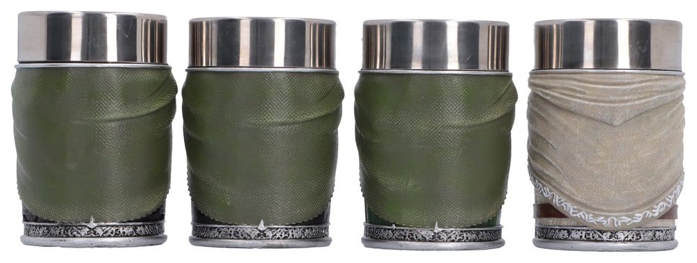 Set di 4 bicchierini Il Signore degli Anelli La Compagnia, Nemesis Now, 4 cm