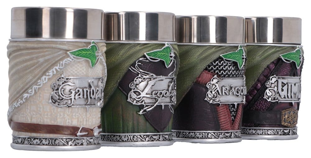 Set di 4 bicchierini Il Signore degli Anelli La Compagnia, Nemesis Now, 4 cm
