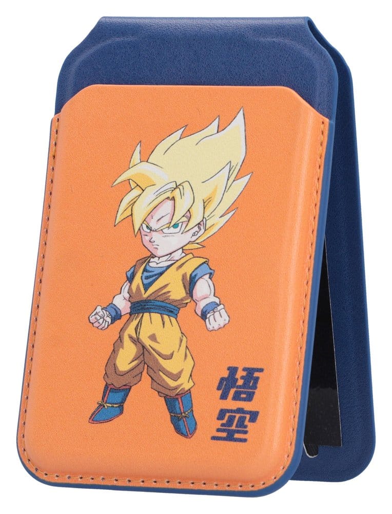 Portacarte MagSafe Dragon Ball Z Super Saiyan Goku con simbolo Kame, 10 cm, Nemesis Now