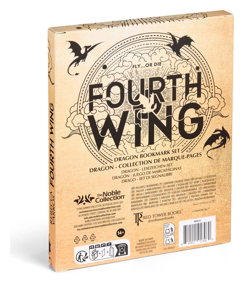 Segnalibri Fourth Wing 2 Pezzi con Draghi 15 cm - Noble Collection