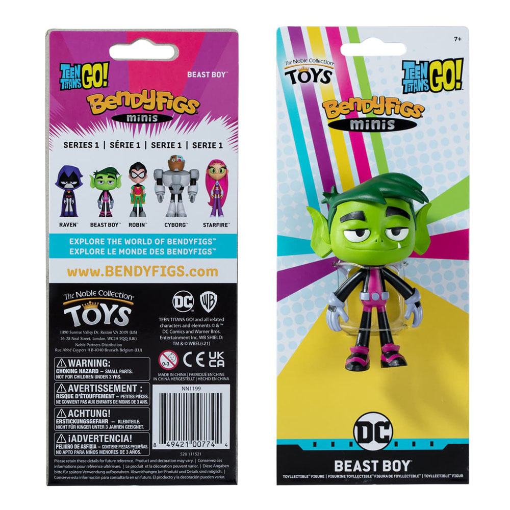 Teen Titans Go! Bendyfigs Figura Pieghevole Beast Boy 9 cm - Noble Collection