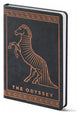 Diario The Odyssey con Cavallo di Troia, copertina in similpelle nera, 15,2 x 21,6 cm, Noble Collection