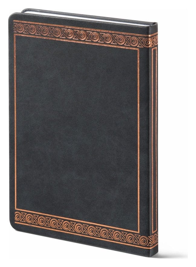 Diario The Odyssey con Cavallo di Troia, copertina in similpelle nera, 15,2 x 21,6 cm, Noble Collection