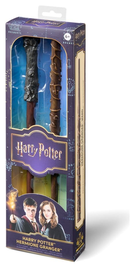 Harry Potter Bacchette per Roleplay 2-Pack Harry Potter e Hermione Granger 31 cm - Noble Collection