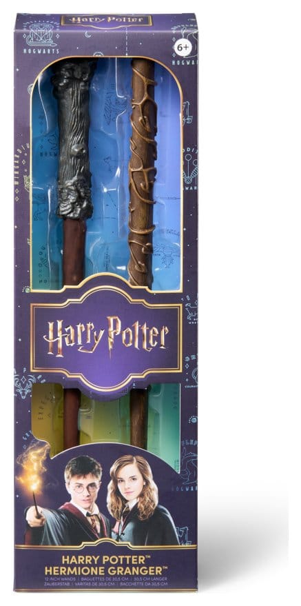 Harry Potter Bacchette per Roleplay 2-Pack Harry Potter e Hermione Granger 31 cm - Noble Collection