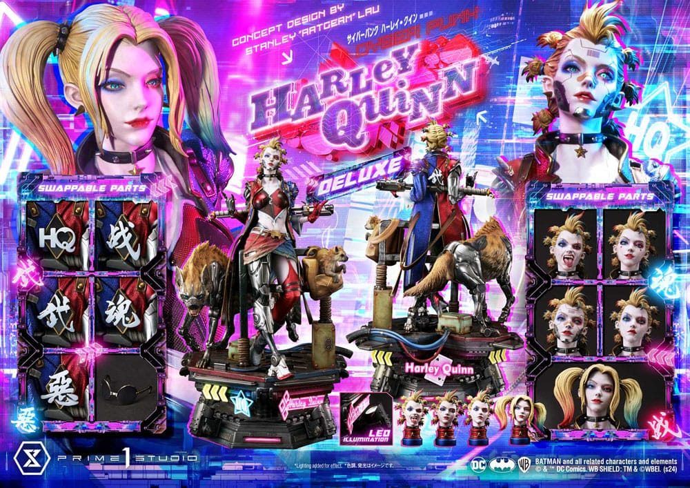 Batman Cyberpunk Harley Quinn Deluxe Bonus Version Statua 60 cm Prime 1 Studio