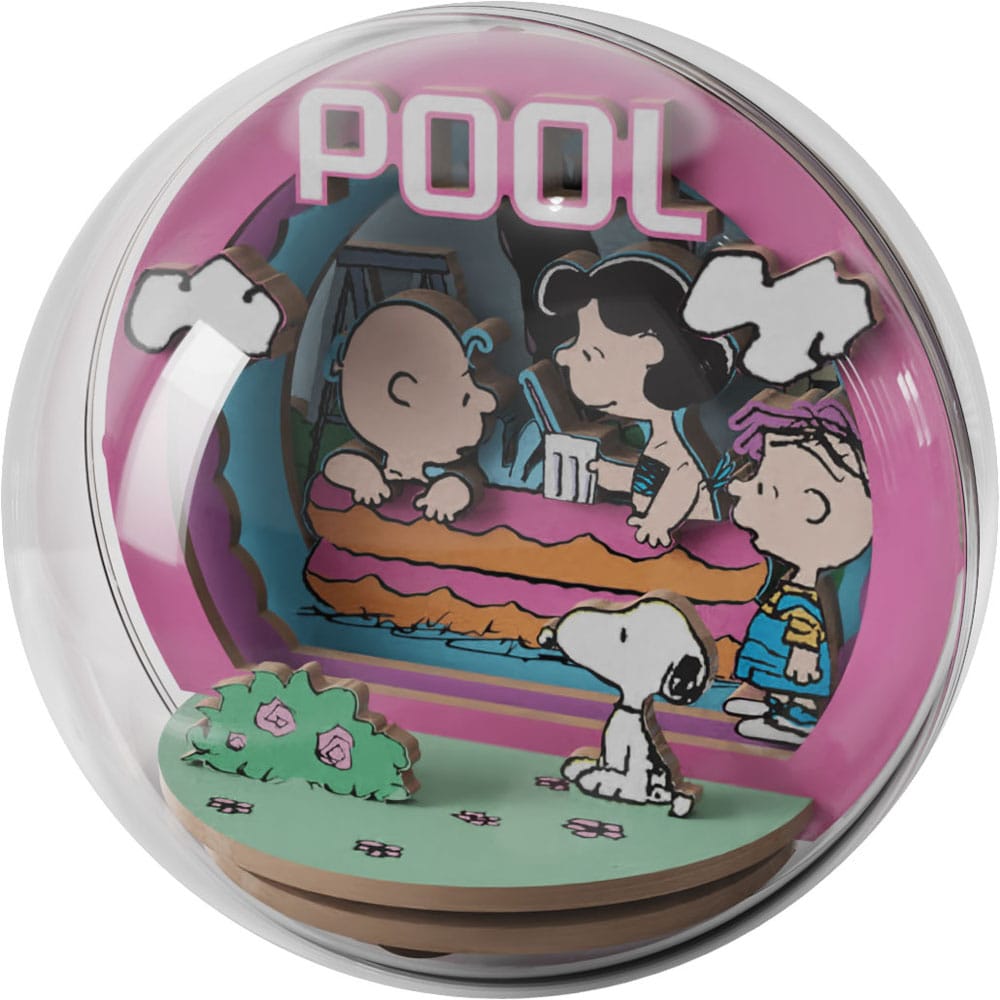 Peanuts Puremind Model Kit - Wooden Theater Globe Cool Pool - Pantasy