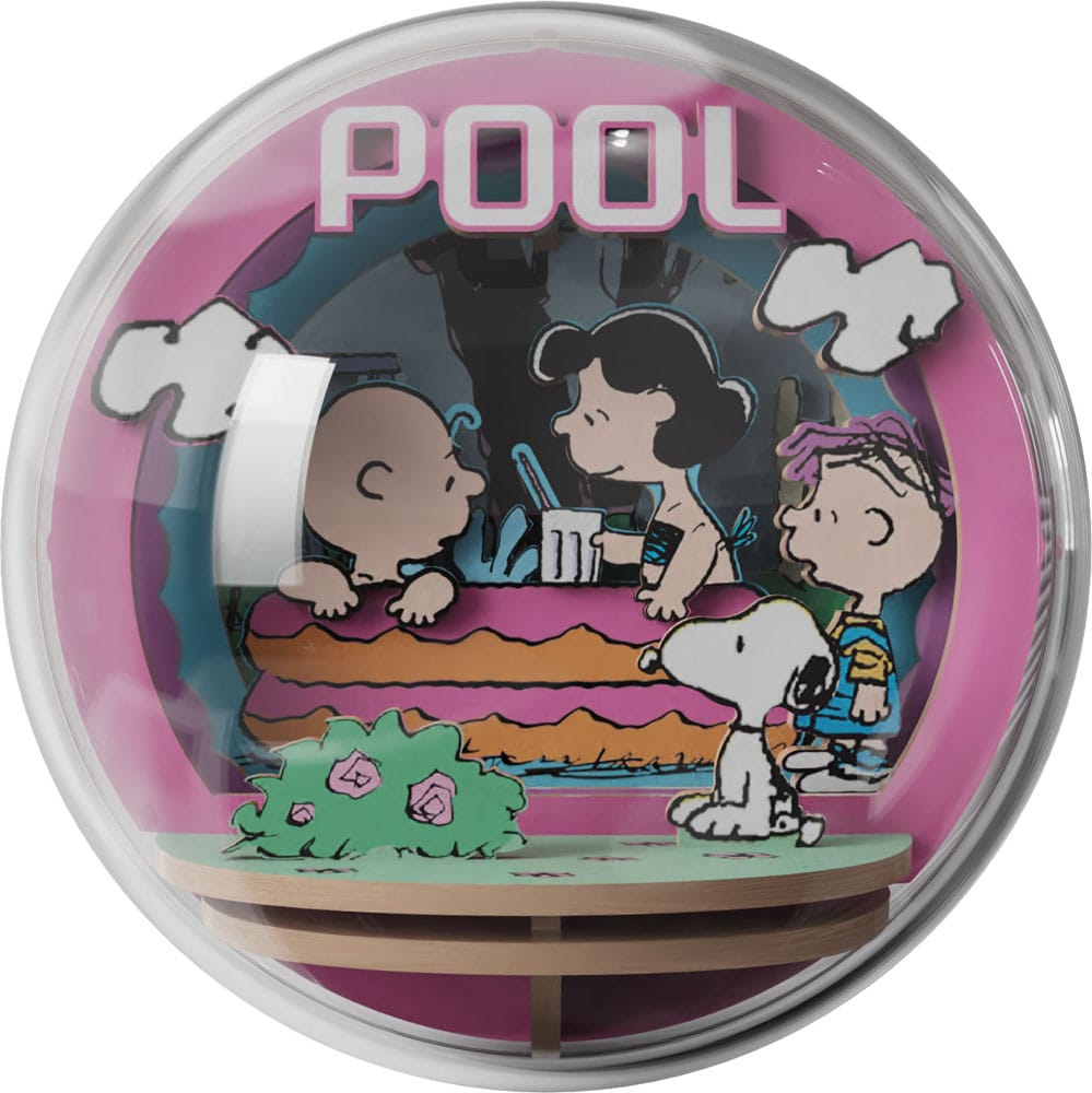 Peanuts Puremind Model Kit - Wooden Theater Globe Cool Pool - Pantasy