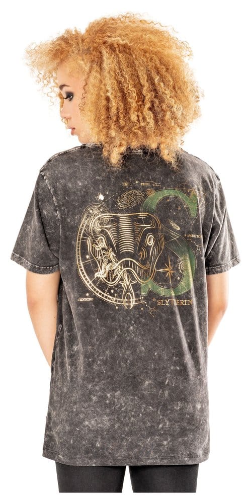 Maglietta Harry Potter Serpeverde Acid Wash Taglia XL - CID